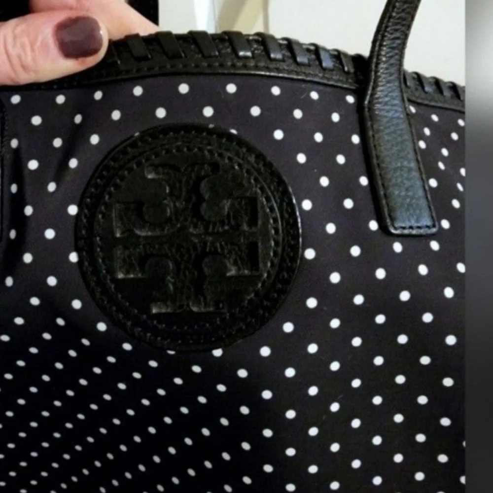 Tory Burch Large Nylon and Leather Trim Tote Bag